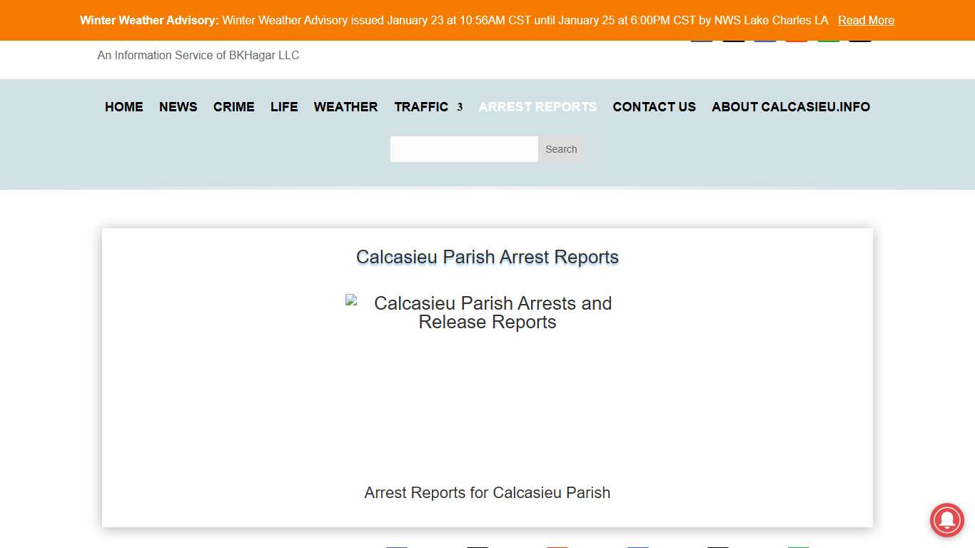 Calcasieu Parish Arrest Reports Calcasieu Parish News